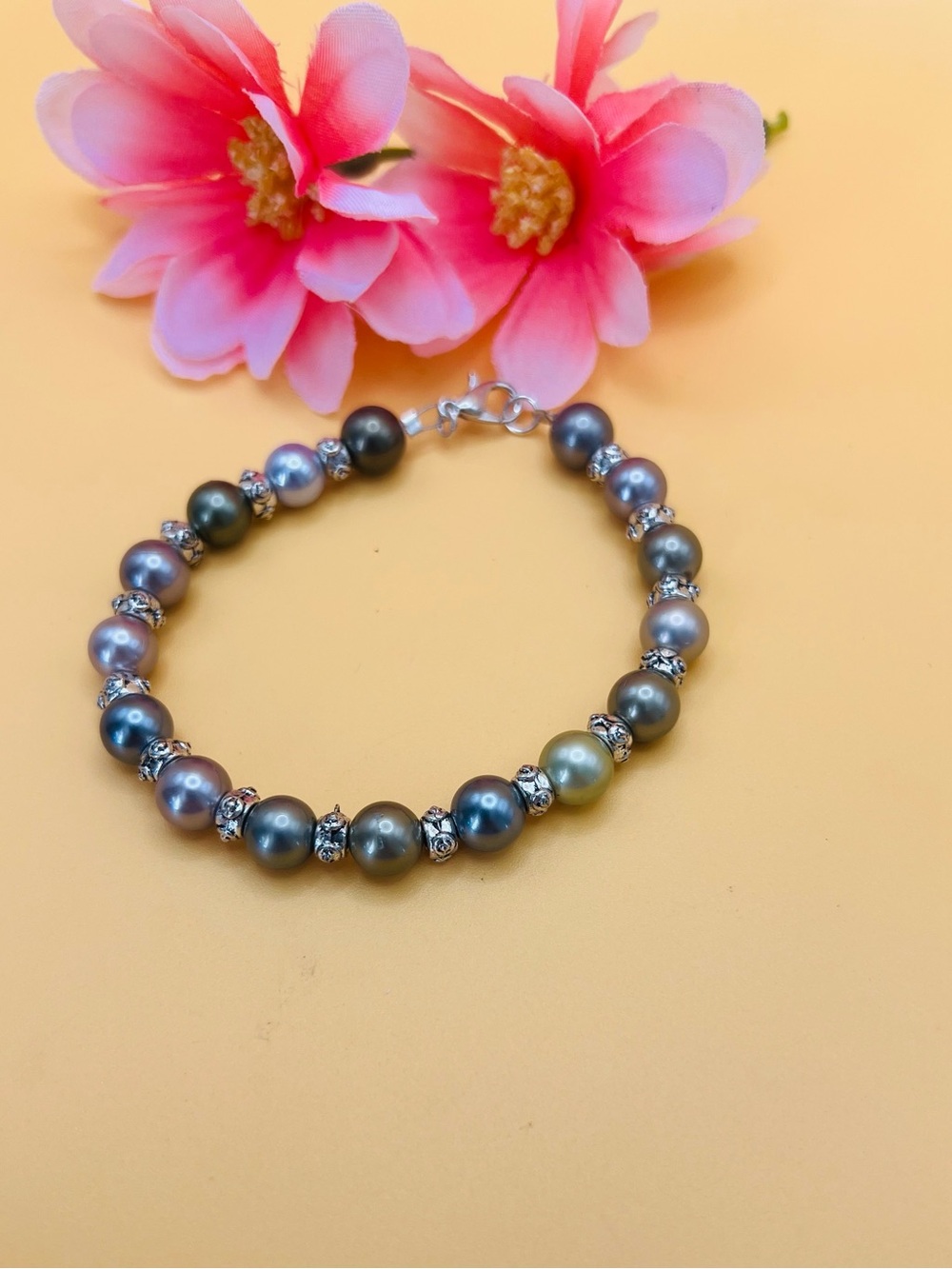 Elegant Multicolor Pearl Bracelet by